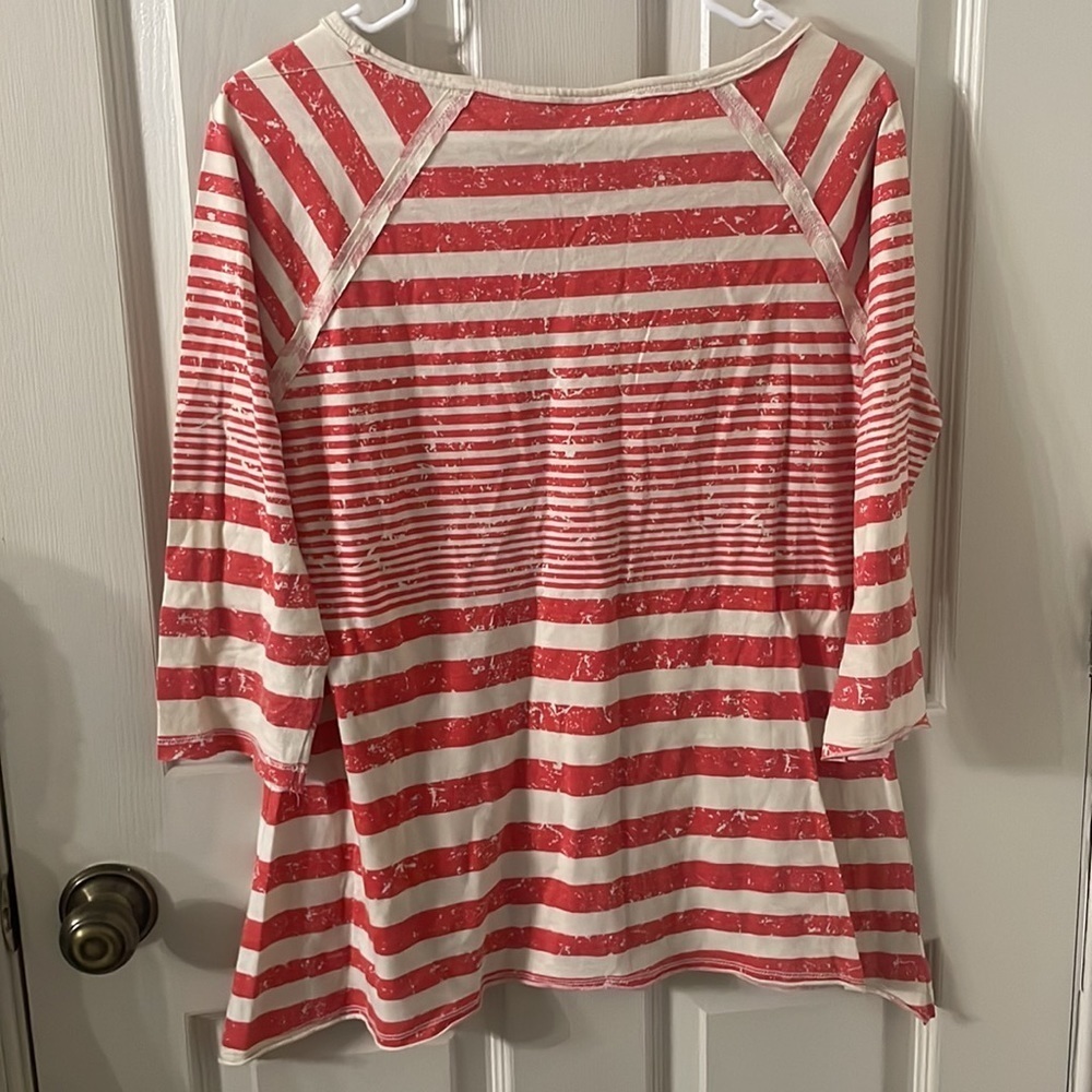 Fresh Brand Pullover Striped Shirt Medium - Picture 3 of 3